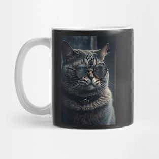 Cool portrait of a Cat Mug